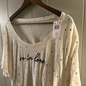 Cream colored Motherhood Maternity Night Shirt